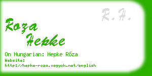 roza hepke business card